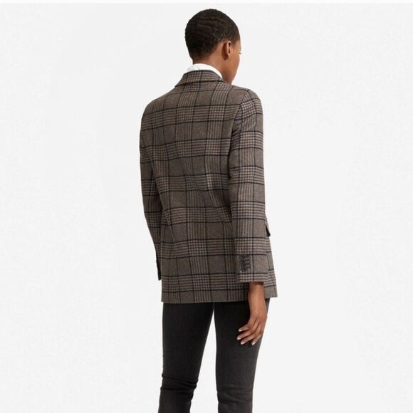 Everlane The Oversized Blazer Houndstooth Windowpane Size 6 Academia Work Office - Picture 4 of 16